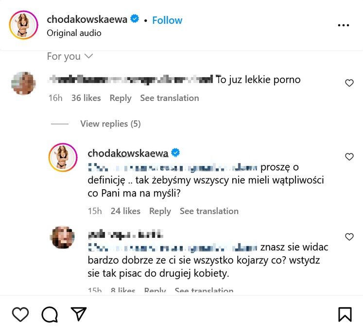 Ewa Chodakowska zareagowała na wpis internautki