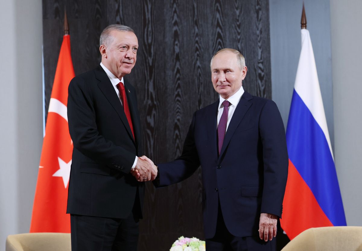 Kolejna rozmowa między Erdoganem i Putinem (Photo by Murat Kula/Anadolu Agency via Getty Images)