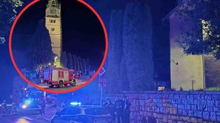 Weszli na wieżę kościoła. Interweniowali strażacy i policjanci