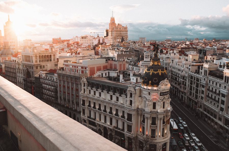 How much did a student spend on a two-week vacation in Madrid?