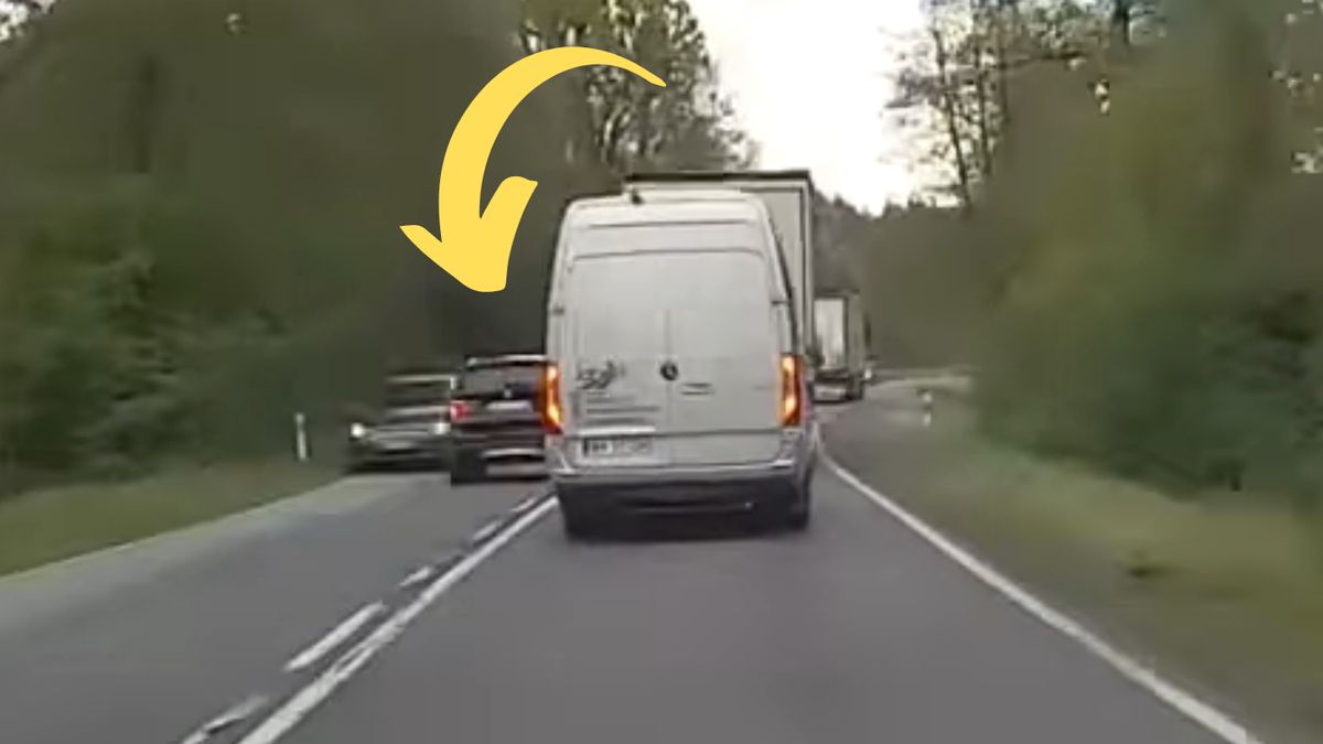 Kierowca cudem uniknął czołowego zderzenia 