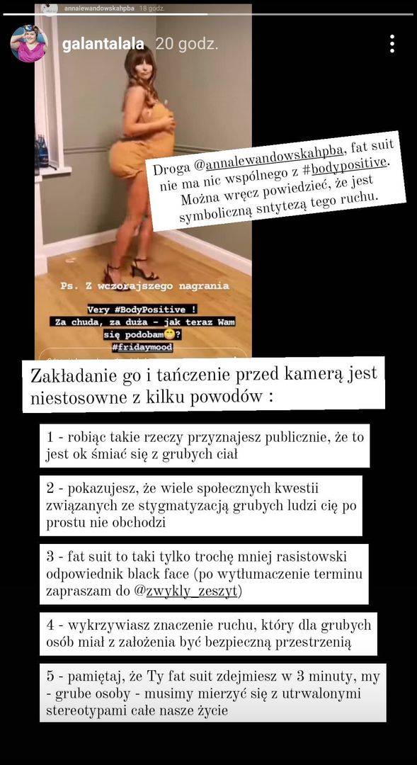 Screen z konta Uli Chowaniec - Galantalala