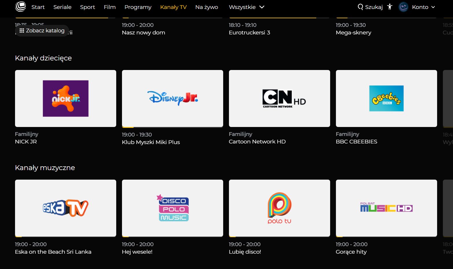 Kanały muzyczne w Polsat Box Go