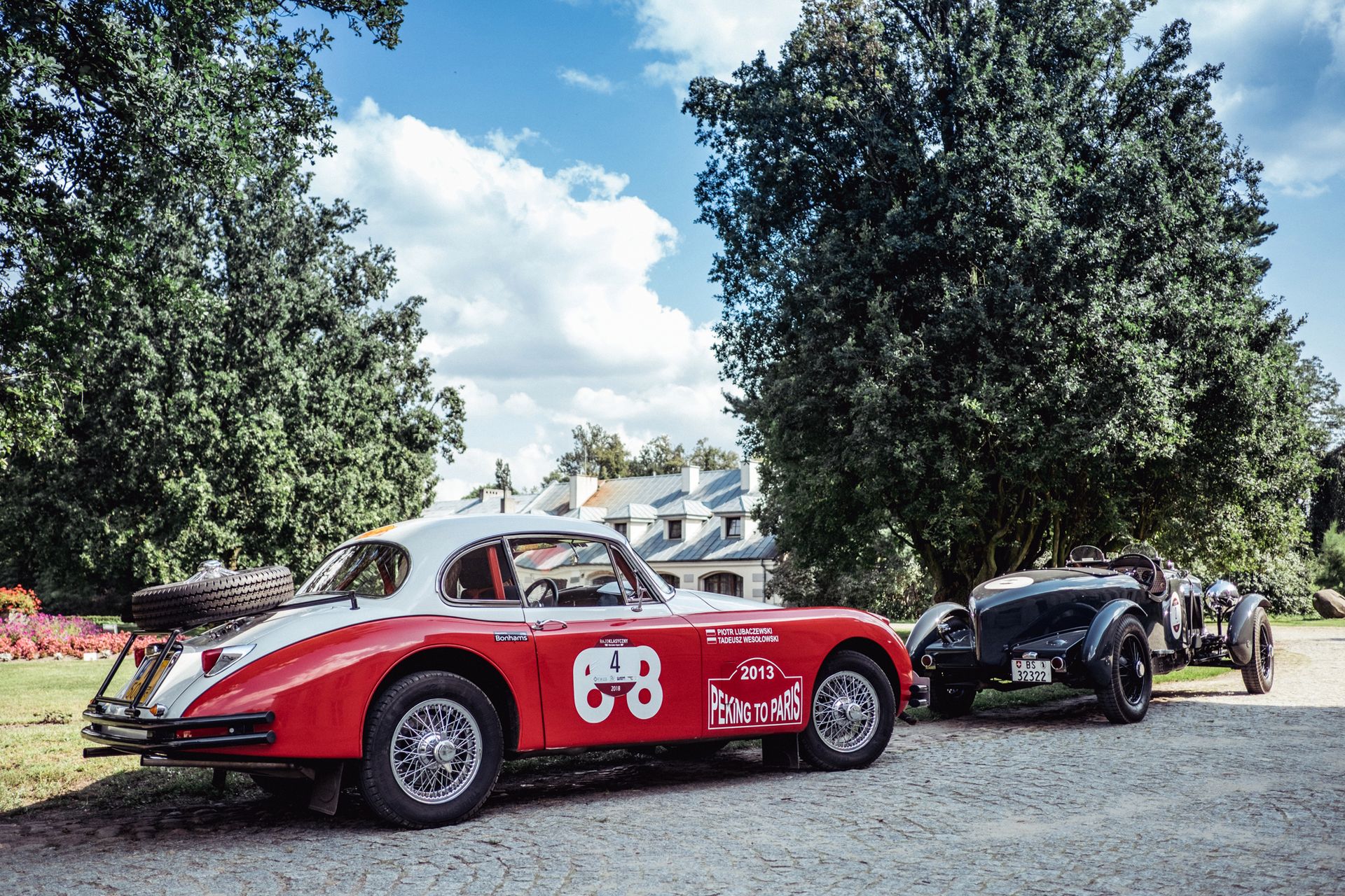 Rajdowy Jaguar XK150 Pekin-Paryż i Bentley 3,5 l tzw. "Derby" z 1936 r. - Rajd Klasyczny 2018