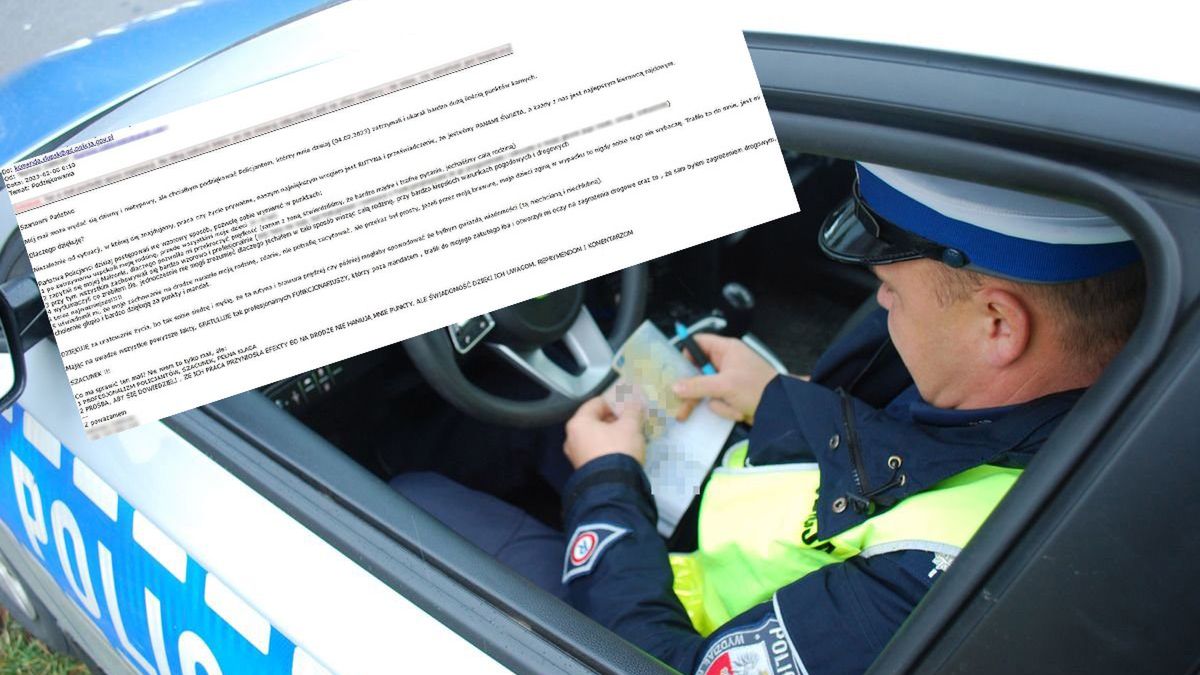 Kilka godzin po wystawieniu mandatu policjanci dostali zaskakujący list