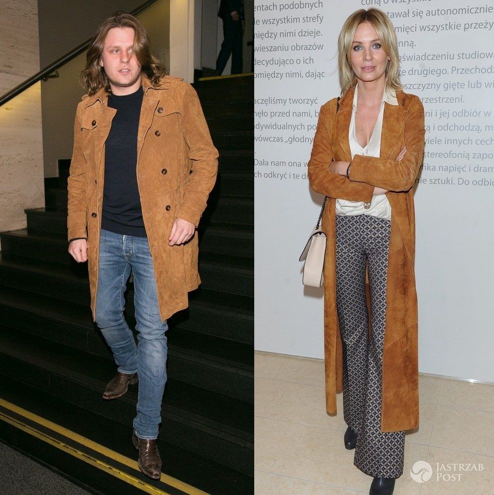 Piotr Woźniak-Starak w trenczu Zara i Agnieszka Szulim w płaszczu La Mania (fot. ONS, East News)
