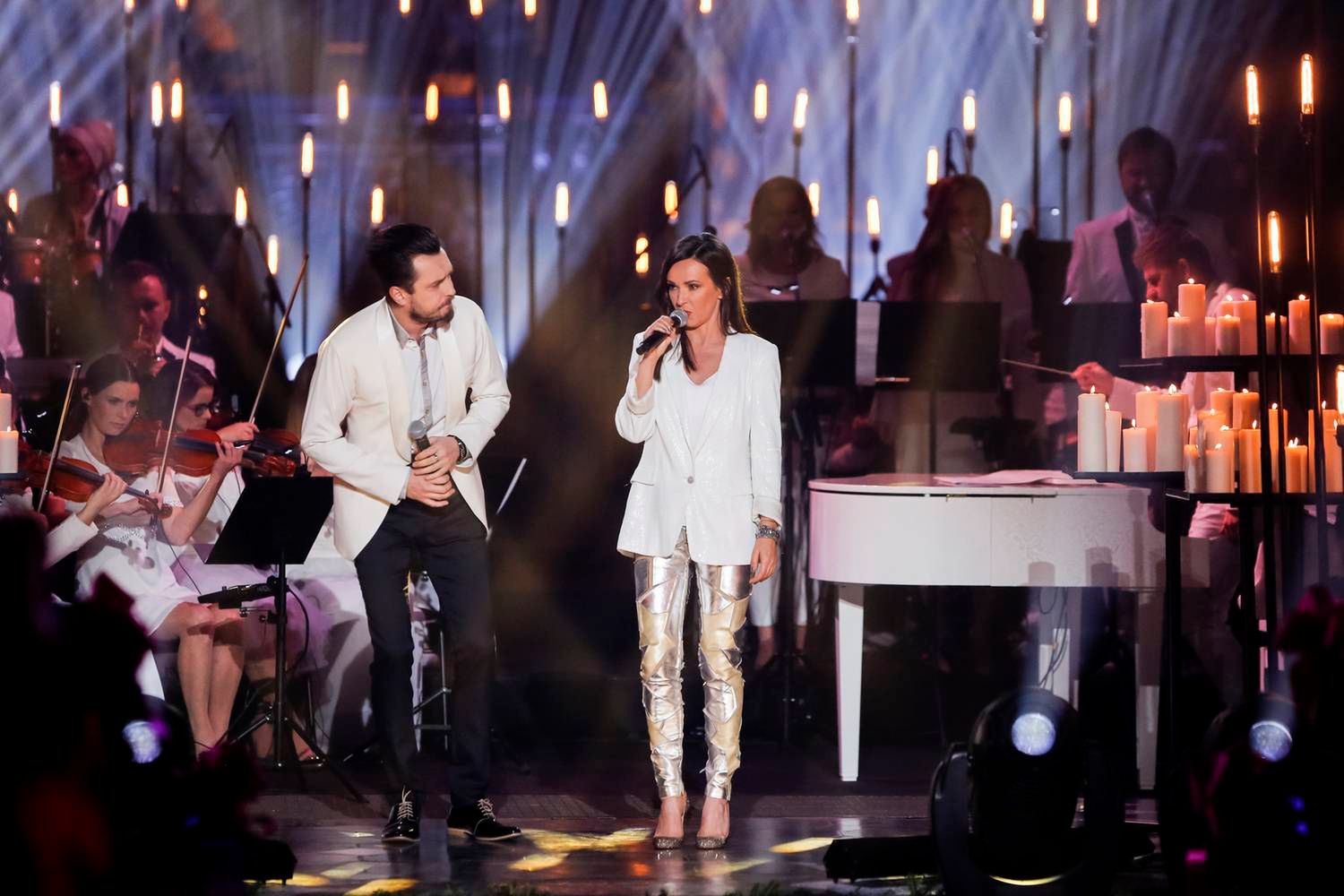 Piotr Cugowski i Kasia Kowalska - Kolędowanie z TVN 2017, kościół Bożego Ciała w Krakowie