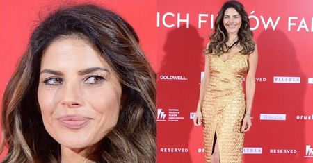 Festiwal Filmowy w Gdyni: Weronika Rosati w złotej sukience gra nogą na ściance (ZDJĘCIA)