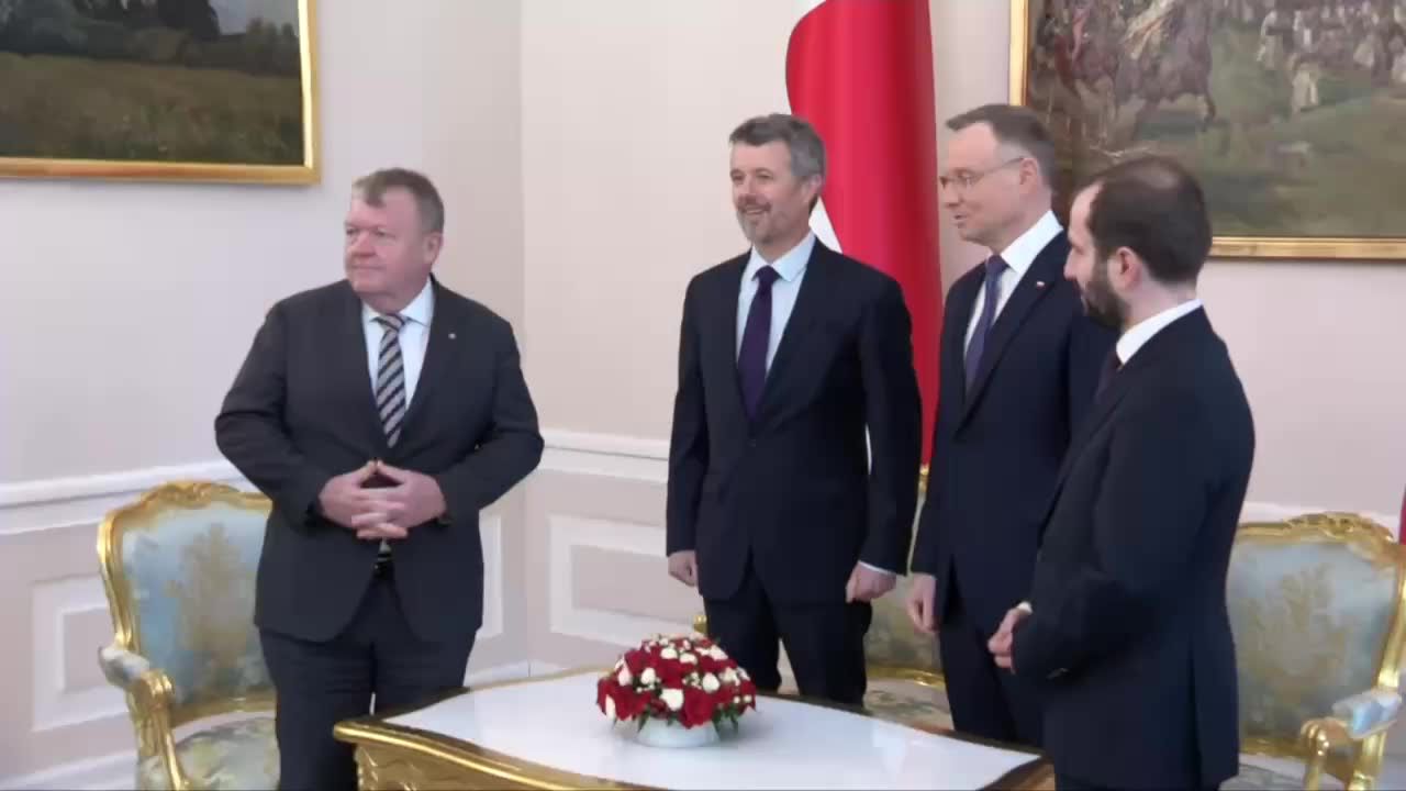 Nowy król Danii Fryderyk X rozpoczął wizytę w Polsce. Ceremonia powitania przed Pałacem Prezydenckim