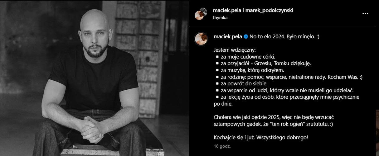 Pela podsumował mijajacy rok.