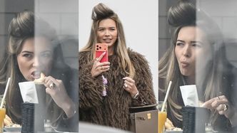 Sandra Kubicka z torebką Hermès za KILKADZIESIĄT TYSIĘCY stroi miny i konsumuje rurkę z kremem (ZDJĘCIA)
