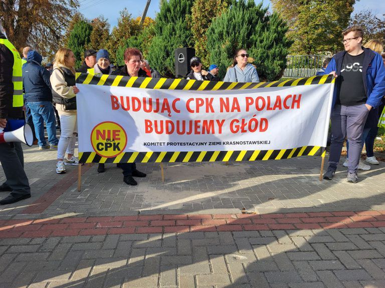 Będzie kolejny protest przeciwko CPK. Mieszkańcy chcą, aby linię kolejową skierować do Chełma