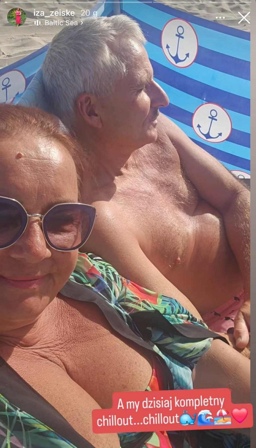 Izabela Zeiske z mężem na wakacjach