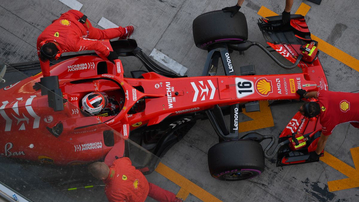 Charles Leclerc w barwach Ferrari