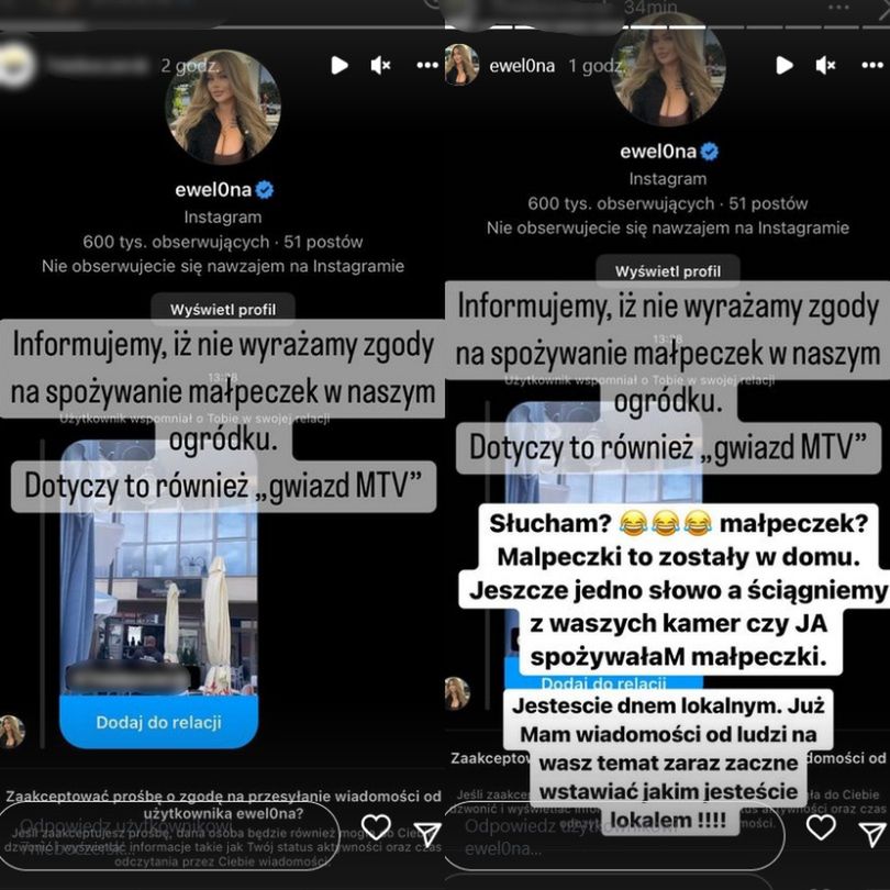 Ewel0na wojuje z restauracją na Instagramie