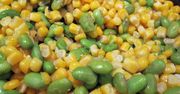 Mrożona kukurydza z fasolą gotowana z dodatkiem soli, odsączona