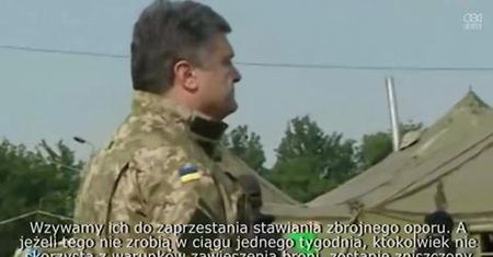 Poroszenko ogłasza tygodniowe zawieszenie broni we wschodniej Ukrainie