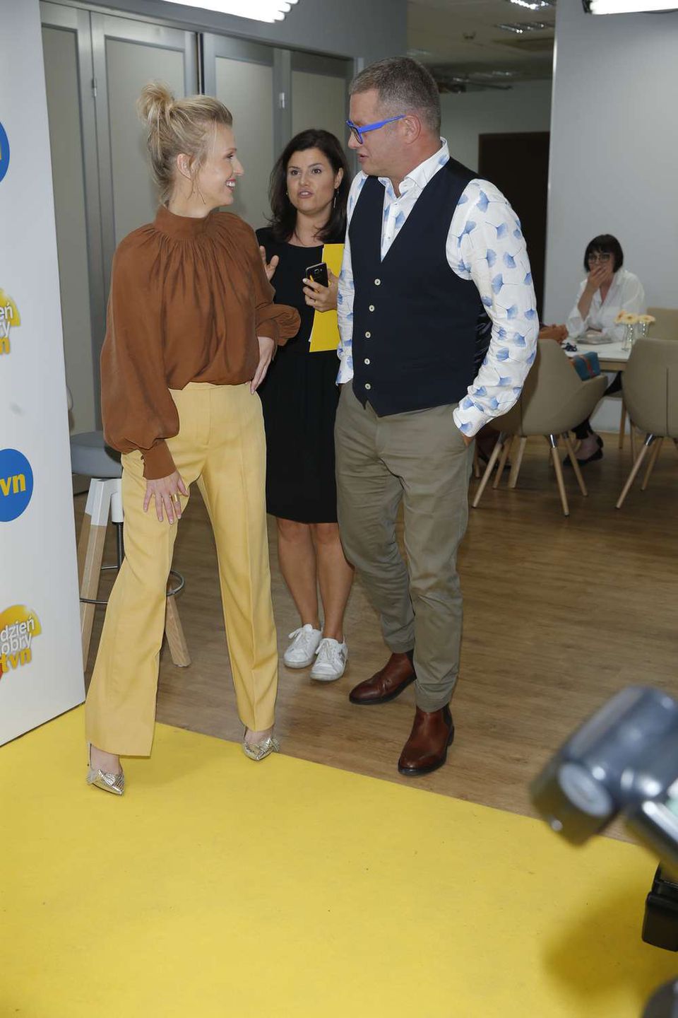 Magda Mołek i Marcin Meller w studiu Dzień Dobry TVN