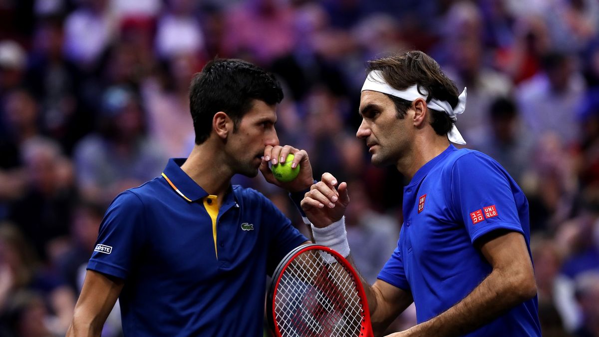 Zdjęcie okładkowe artykułu: Getty Images / Matthew Stockman / Na zdjęciu: Novak Djoković (z lewej) i Roger Federer