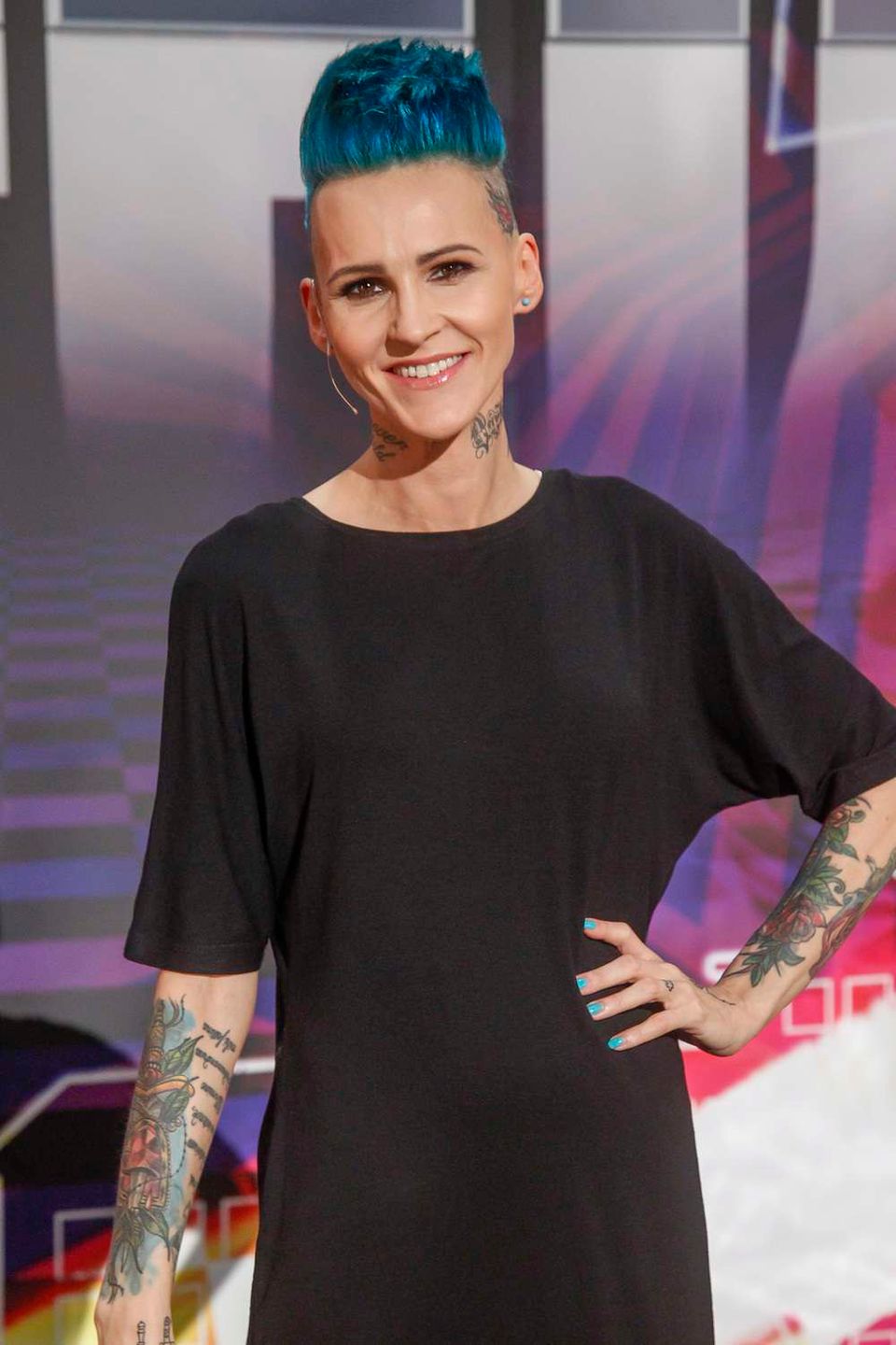 Agnieszka Chylińska ma niebieskie włosy