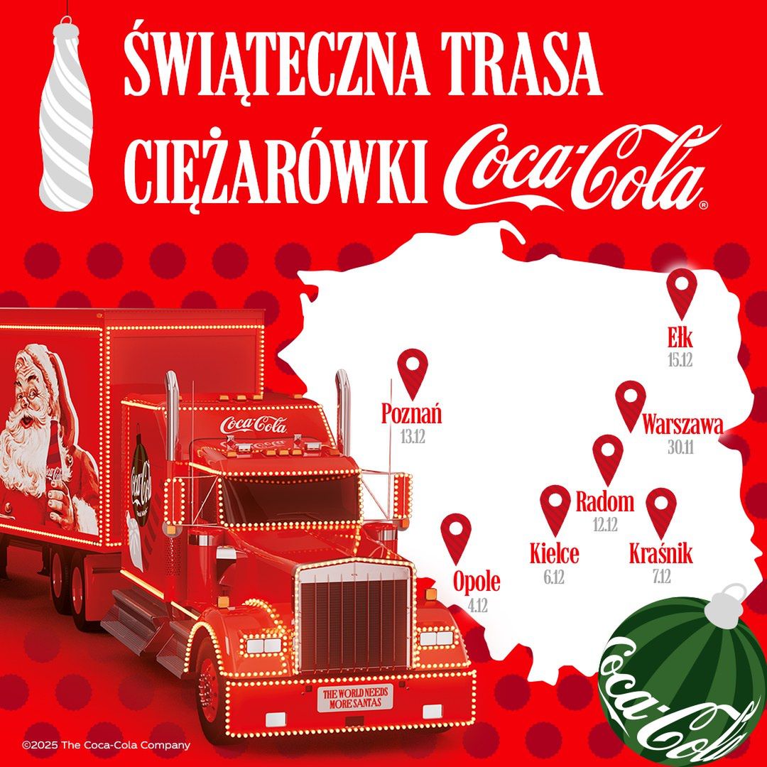 Świąteczna ciężarówka Coca-Coli przyjedzie do Kraśnika