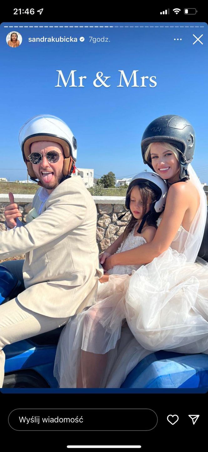 Screen z InstaStories Sandry Kubickiej