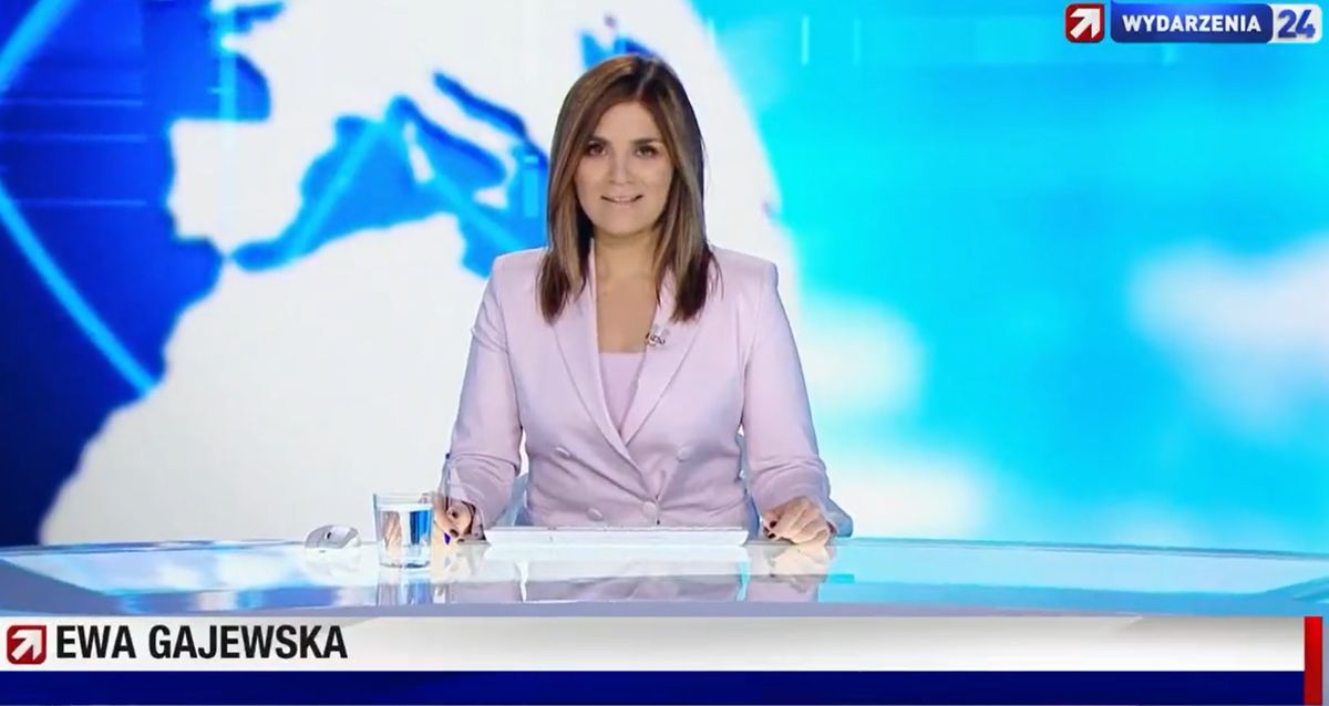 Ewa Gajewska poprowadziła pierwsze wydanie serwisu informacyjnego stacji Wydarzenia24 