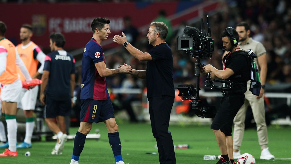 Getty Images /  Gongora/NurPhoto via Getty Images / Na zdjęciu: Robert Lewandowski i Hansi Flick