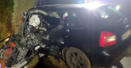 Z impetem wjechał w drzewo. Nie żyje 32-latek