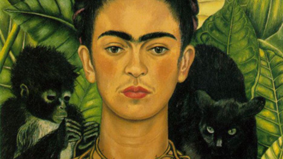 Frida Kahlo "Autoportret z cierniowym naszyjnikiem i kolibrem"