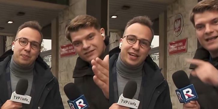 Reporterzy TVP i Republiki POPRZTYKALI SIĘ na żywo. "Nie powinno się to wydarzyć, dobrze o tym wiesz"