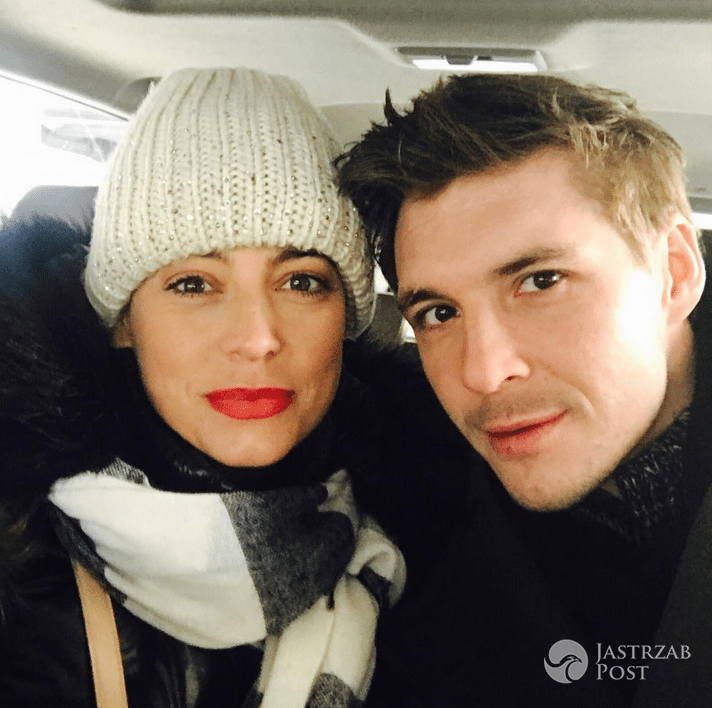 Anna Mucha z Mikołajem Roznerskim na planie M jak miłość - Instagram