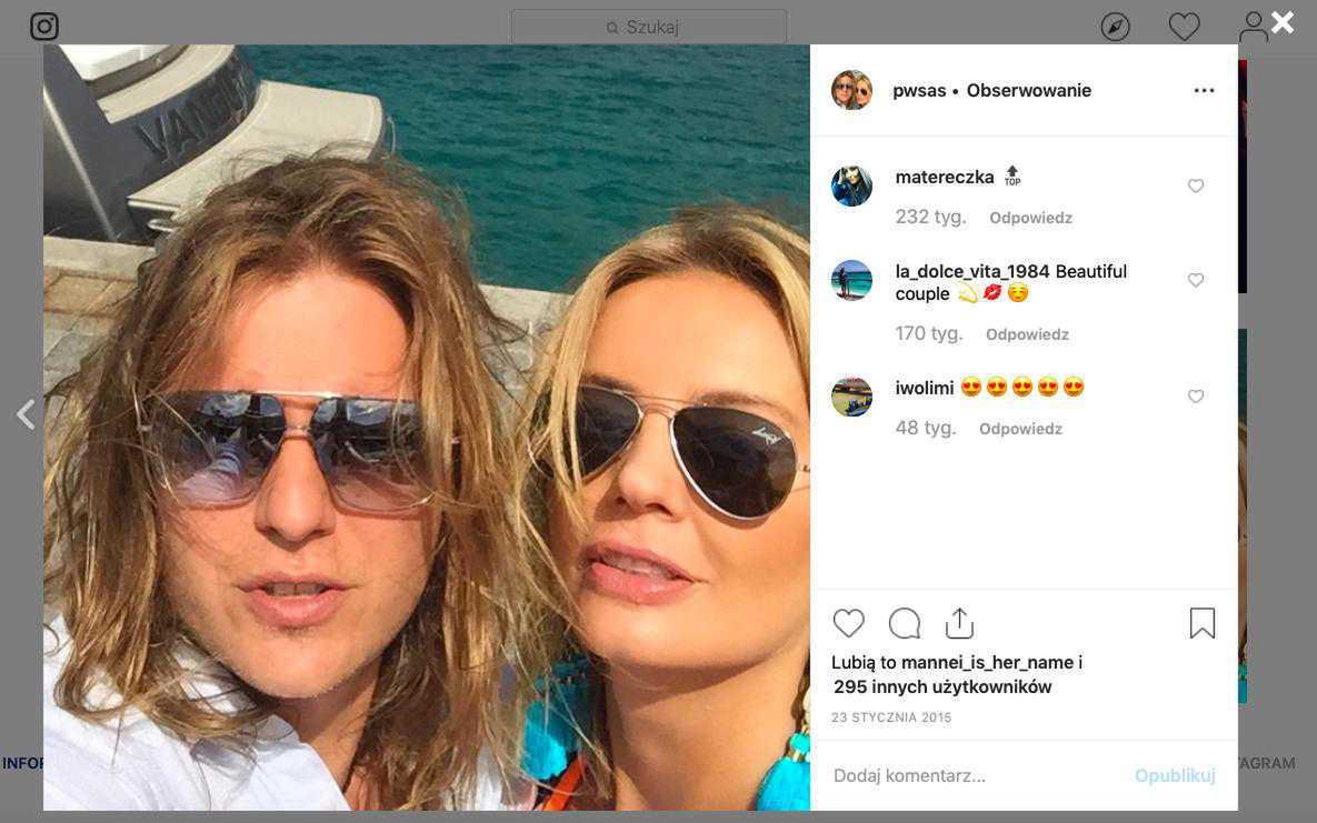 Pierwszy post Piotra Woźniaka-Staraka na Instagramie