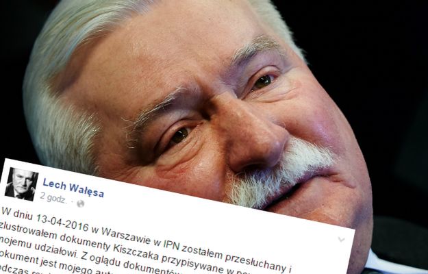 Lech Wałęsa opublikował post, w którym przyznaje, że tylko jeden z dokumentów IPN jest prawdziwy