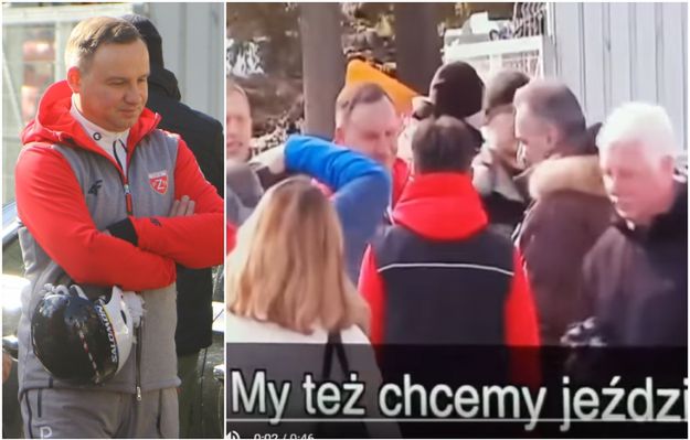 Andrzej Duda "wygwizdany" na nartach. "Do kolejki". Do sieci trafiło wideo