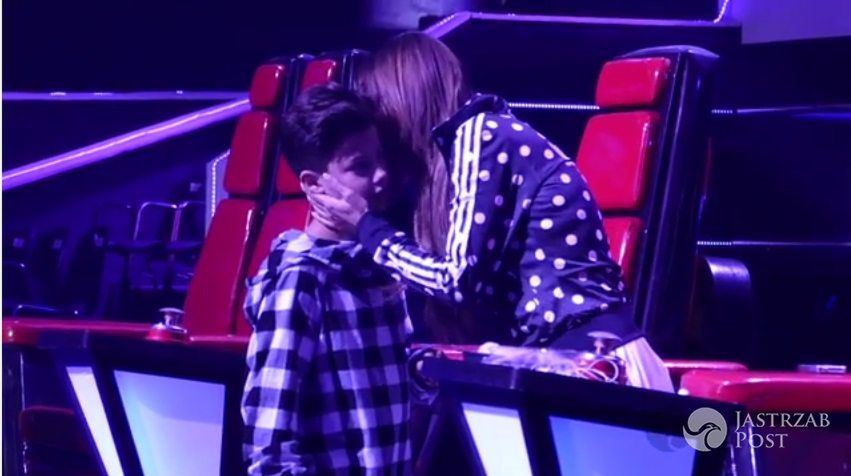 Edyta Górniak i Allan Krupa na planie The Voice