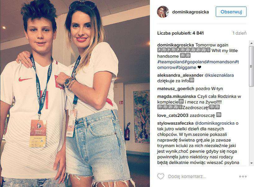 Dominika Grosicka z synem