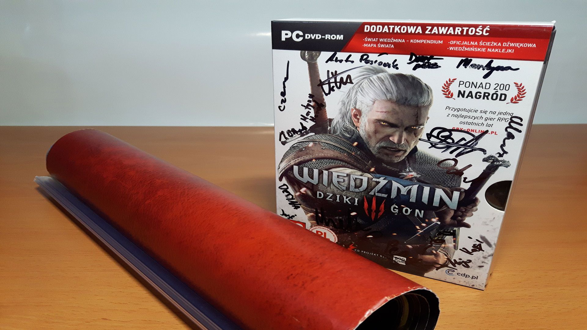 Growe Gadżety #7 Wiedźmin 3: Dziki Gon z autografami CDP RED!