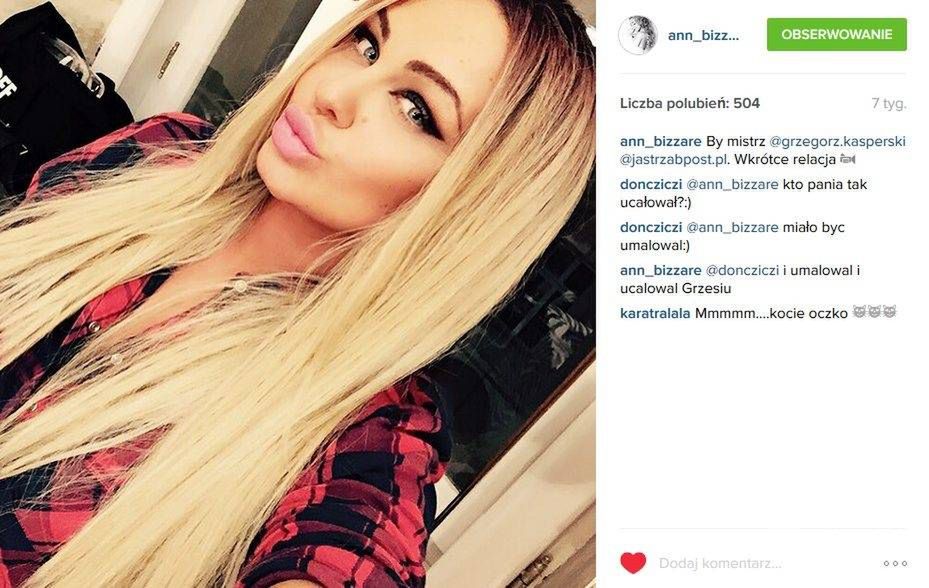 Ania Szubert podczas sesji makijażowej z Grzegorzem Kasperskim (fot. Instagram)