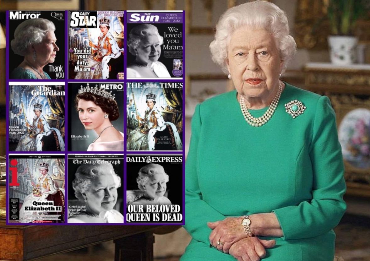 Królowa Elżbieta II nie żyje. Tak wyglądaj dziś okładki brytyjskich gazet