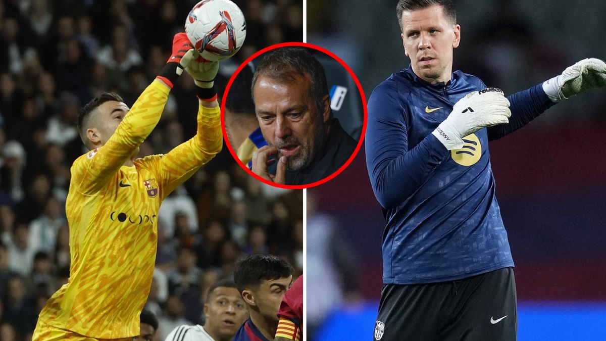 PAP/EPA / JUANJO MARTIN /  Alex Caparros / Getty Images / Na zdjęciu: Inaki Pena, Hansi Flick i Wojciech Szczęsny