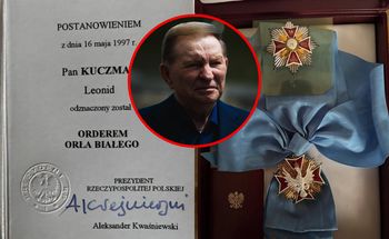 Były prezydent Ukrainy oddaje Order Orła Białego