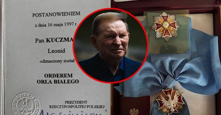 Były prezydent Ukrainy oddaje Order Orła Białego