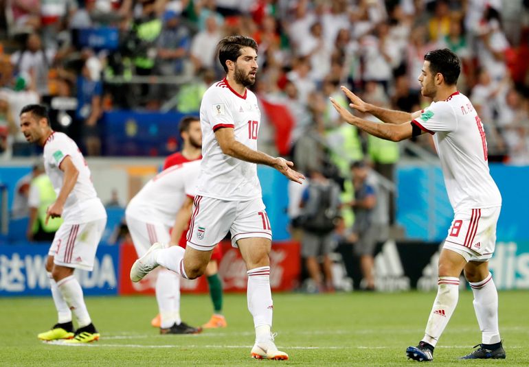 Karim Ansarifard podczas meczu MŚ z Portugalią