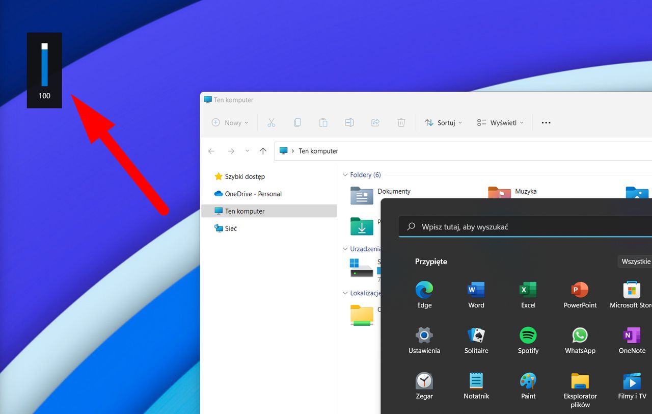 Windows 11 i zmiany - nowe wskaźniki głośności, jasności i nie tylko