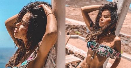 Senna Natalia Siwiec pręży się w kwiecistym bikini na wyspie Mykonos (ZDJĘCIA)
