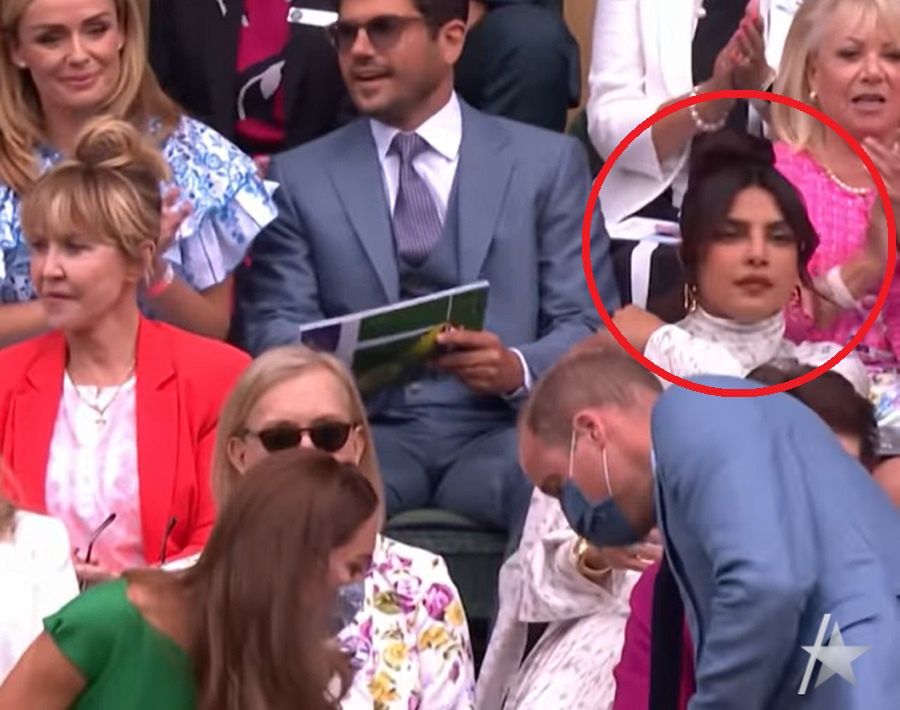 Priyanka Chopra ignorowała Kate i Williama na Wimbledonie 