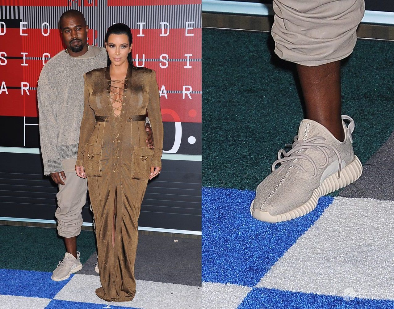 Kanye West w swoich ulubionych butach z linii dla marki Adidas (fot. ONS)
