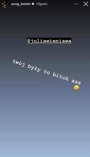 Raper zwrócił się do Julii Wieniawy