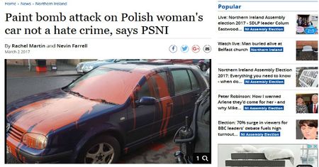 Samochód Polki oblany farbą. Rasistowski atak w Irlandii?